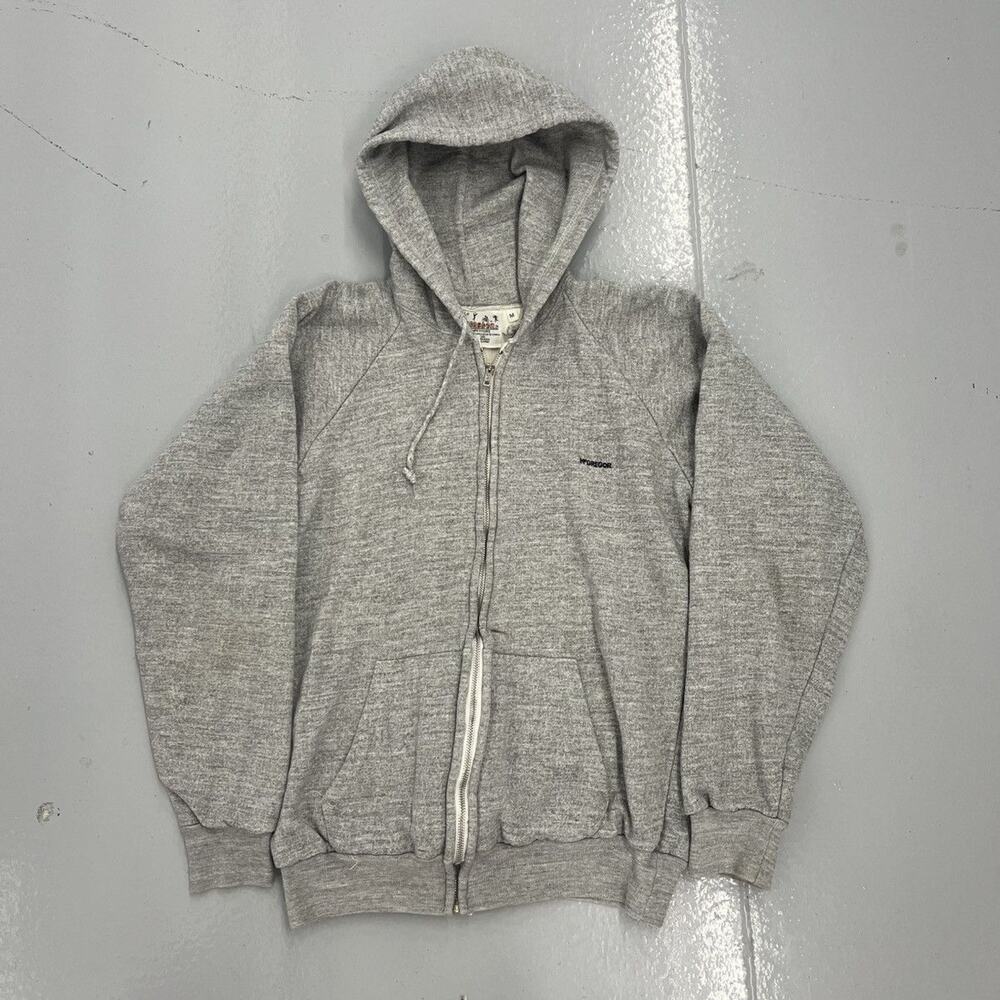 Vintage 80s McGregor Grey Thermal Lined Zip Up Hoodie